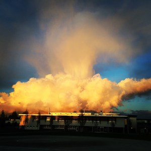Dramatic cloud formation at the Steveston-London baseball park.